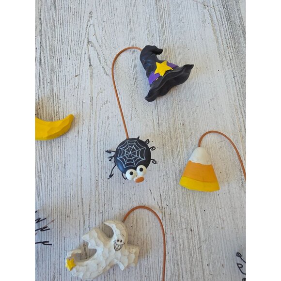 Metal spider ghost candy corn witch ornament Halloween decor unique Xmas tree - Picture 4 of 11